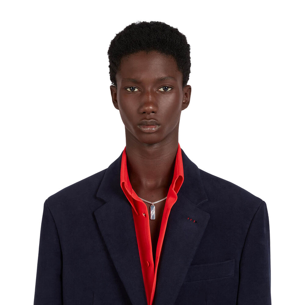 Gucci Interlocking Sterling Silver Tag Necklace image number 2