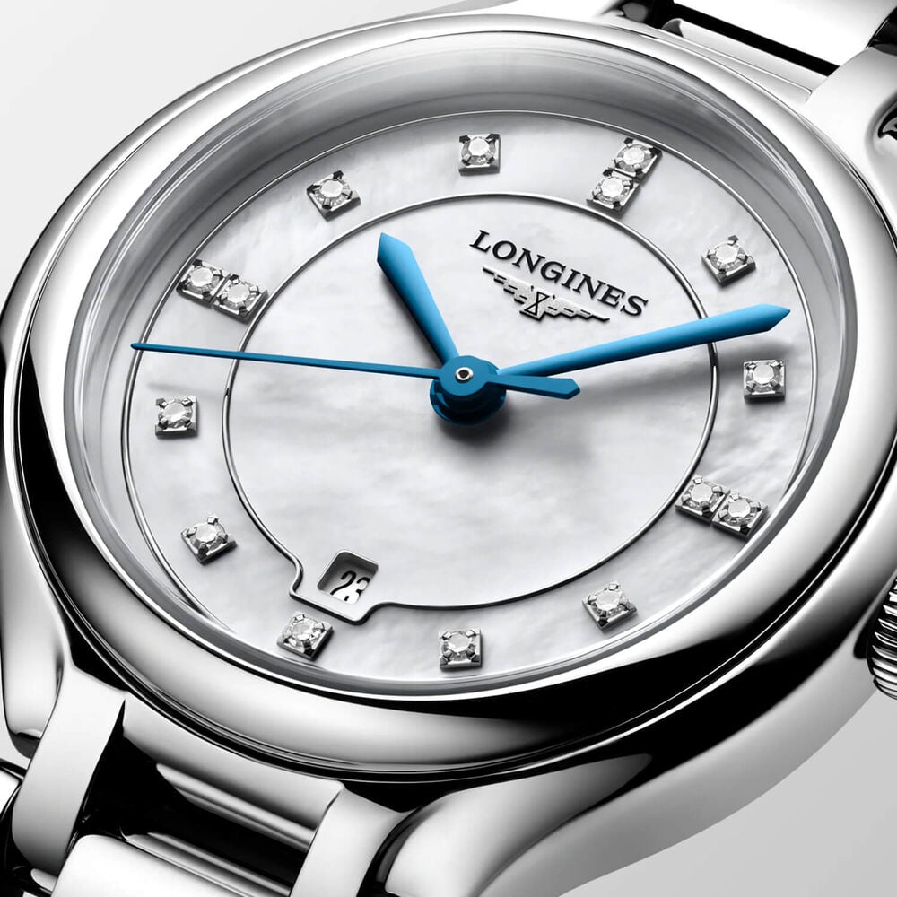 Longines Primaluna 30mm White Dial Stainless Steel Bracelet Watch image number 1