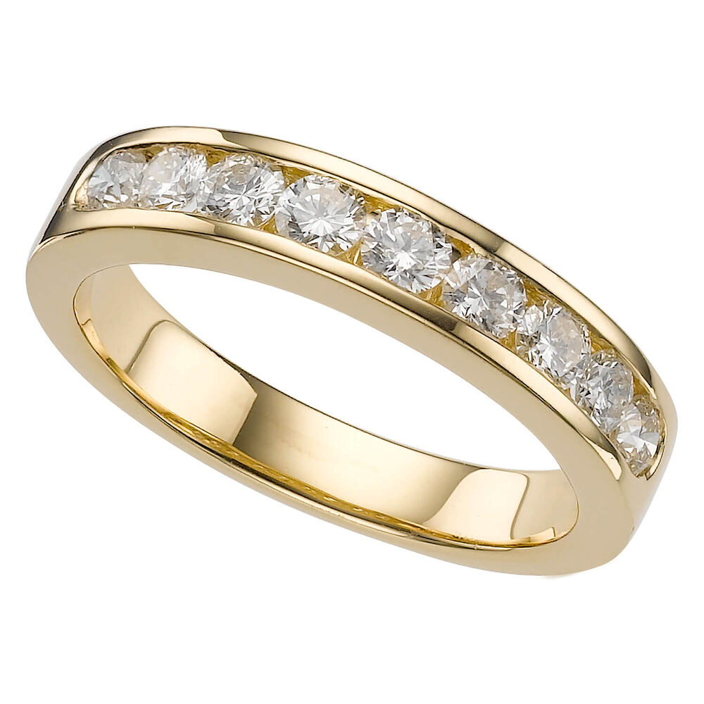 18ct gold 0.75 carat diamond eternity ring image number 0