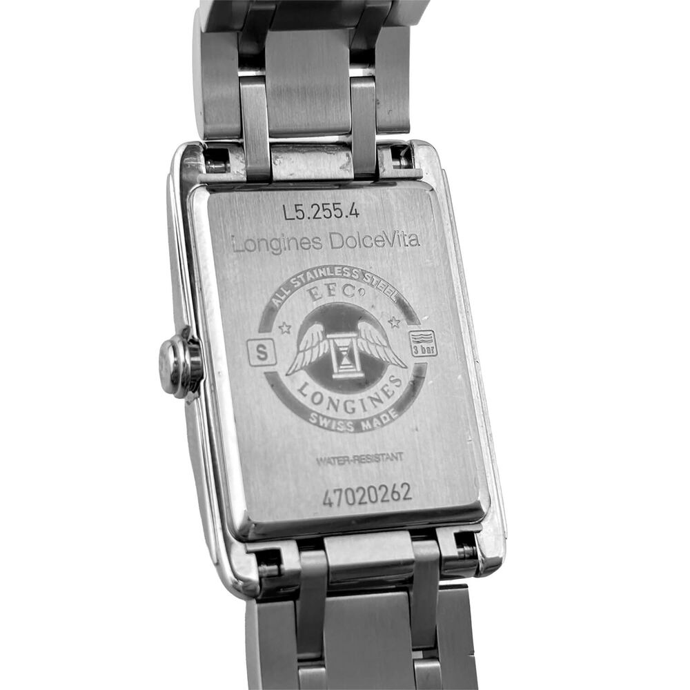 Pre-Owned Longines DolceVita Mother of Pearl Dial Diamond Dots Steel Bracelet Watch image number 3