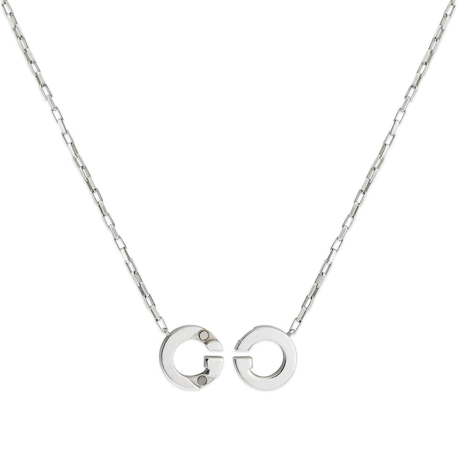 Gucci Interlocking Sterling Silver Chain Necklace