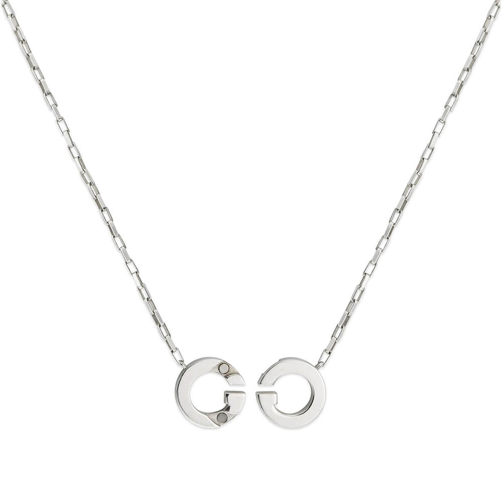 Gucci Interlocking Sterling Silver Chain Necklace image number 4