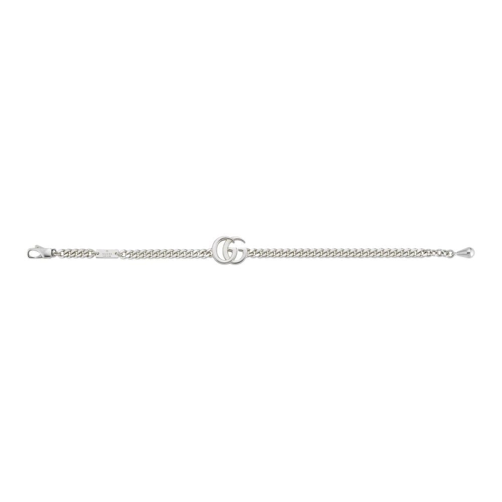 Gucci GG Marmont Sterling Silver Bracelet (Size L, 7")