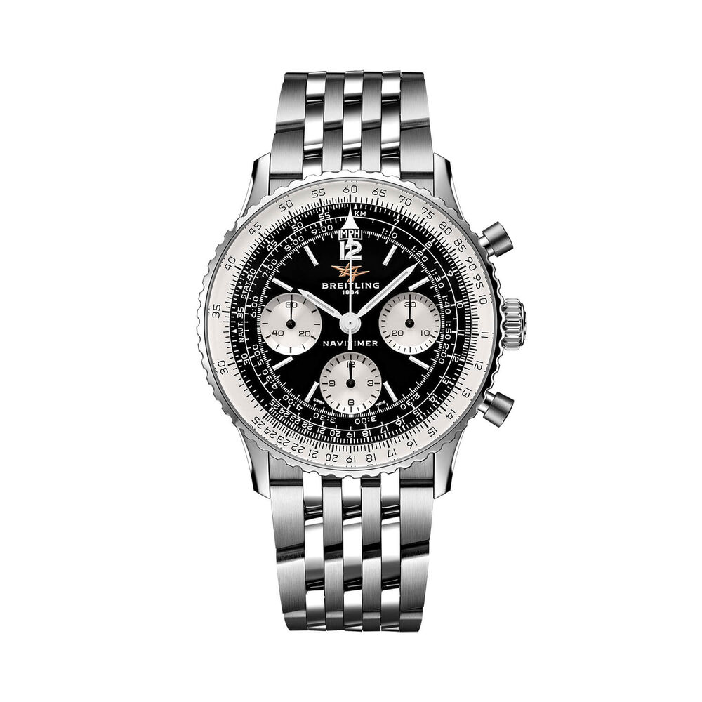 Breitling Navitimer B09 Chronograph 41mm Black Dial Stainless Steel Bracelet Watch