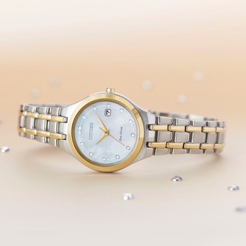 Citizen Silhouette Diamond & Pearl 28mm Ladies' Watch