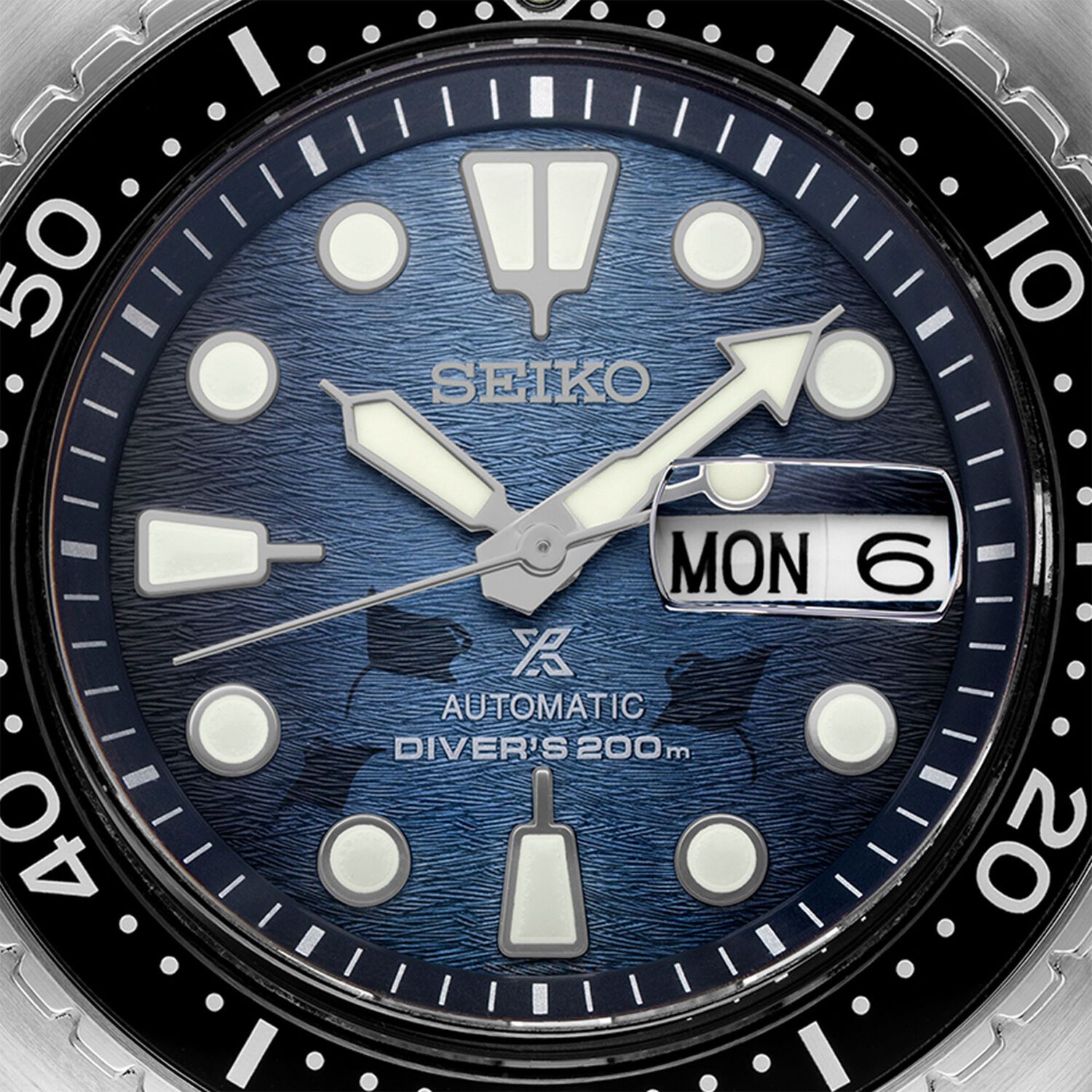 Seiko Prospex Divers 45mm Blue Dial Rubber Strap Watch