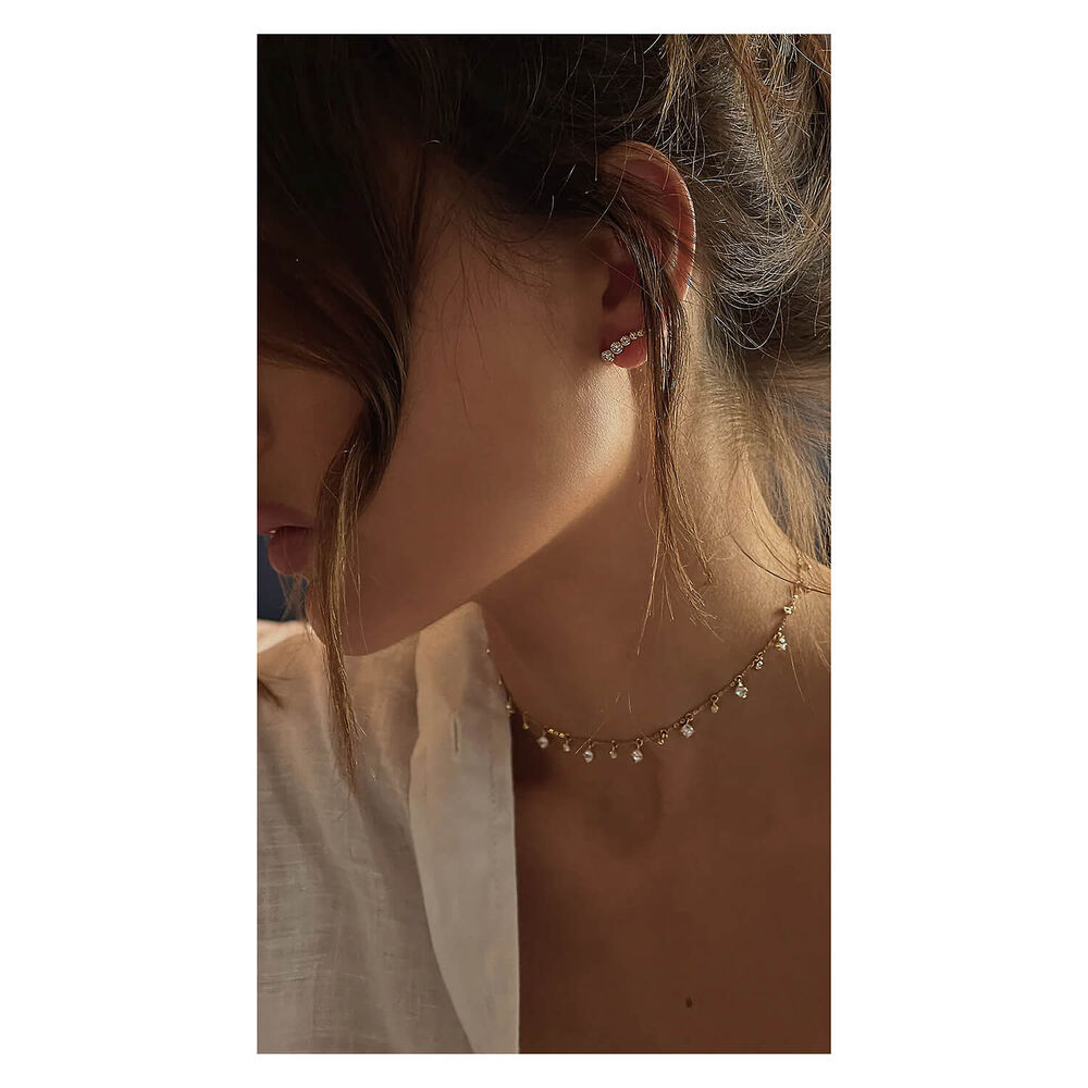 CARAT* London Lisbet Yellow Gold Vermeil Adjustable Choker Necklace image number 2