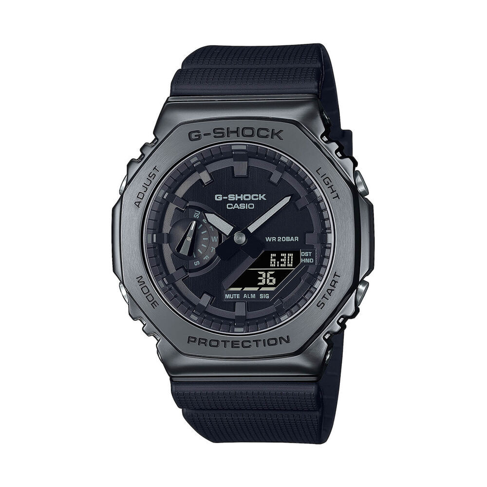 G-SHOCK Metal Covered 49.3mm Dial Black Ion Plated Bezel Resin Strap Watch image number 0
