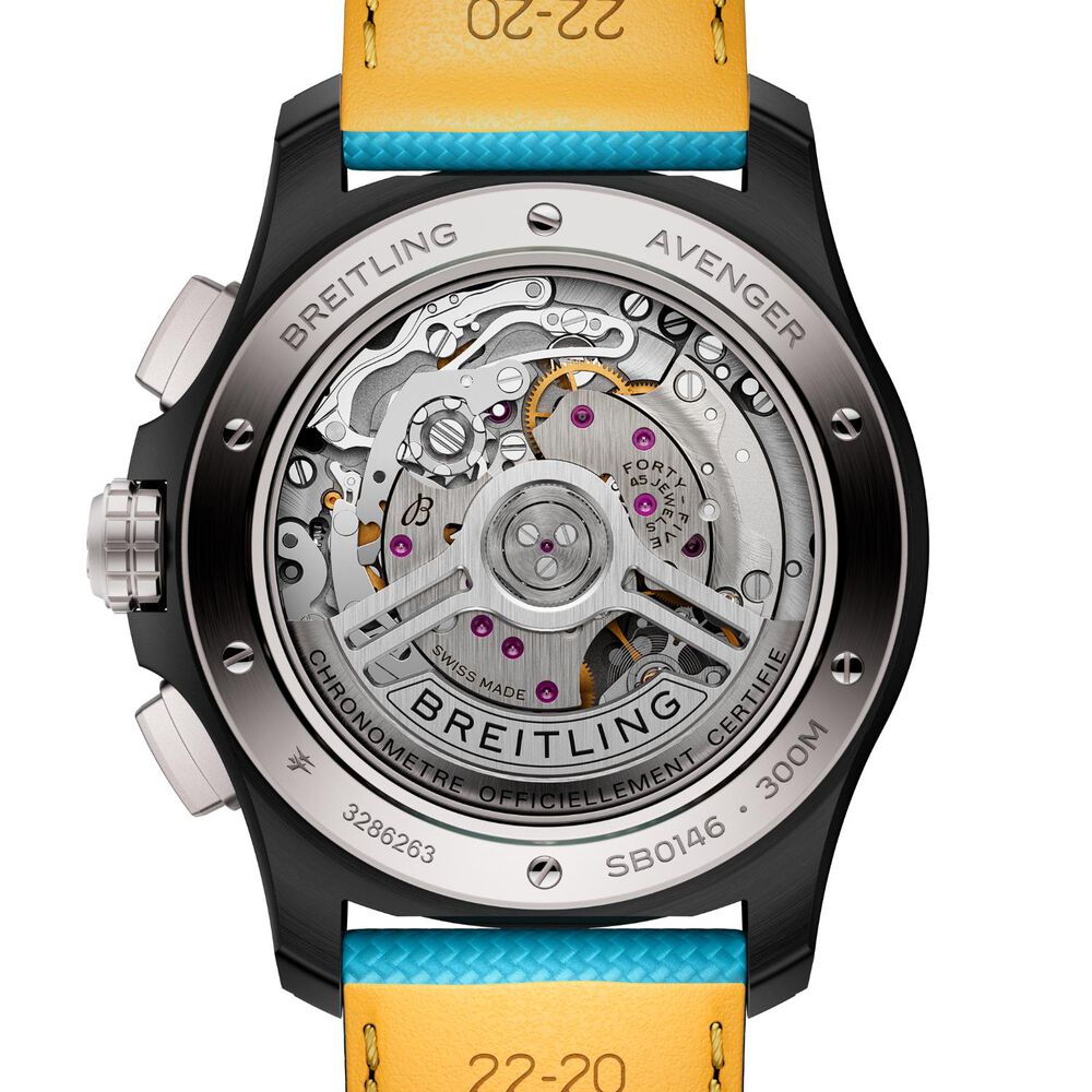 Breitling Avenger B01 Chronograph 42mm Blue Dial Leather Strap Watch image number 1