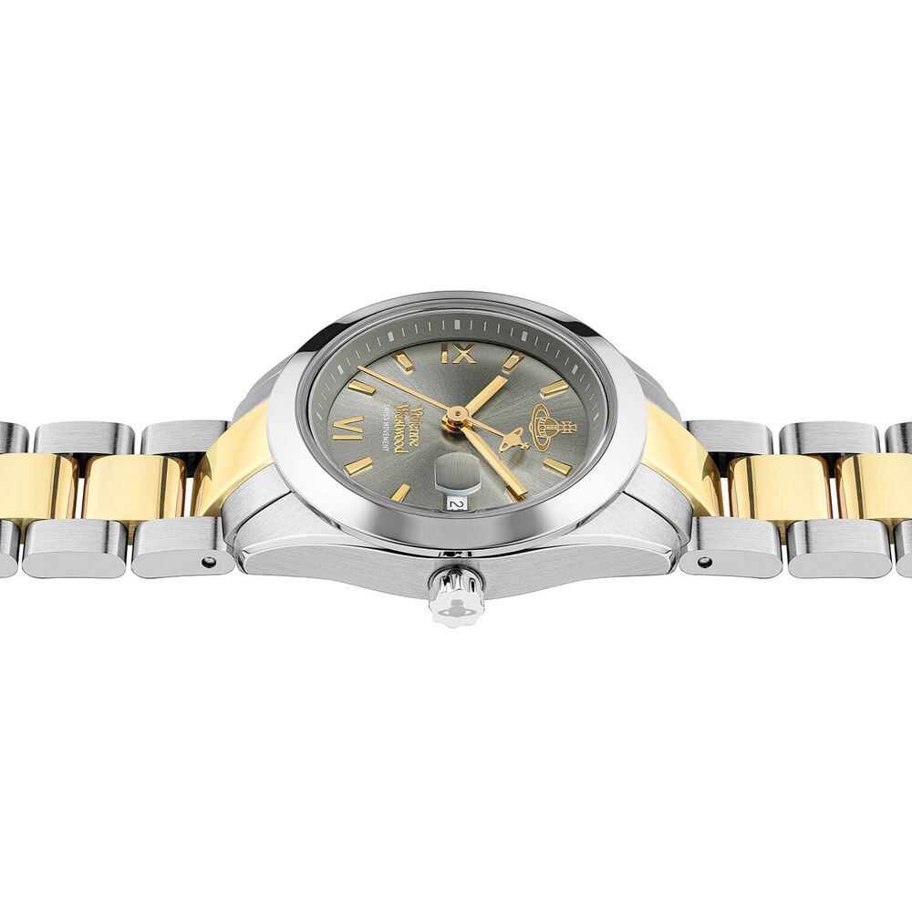 Vivienne Westwood Fenchurch 28mm Grey Dial Two Tone Steel Bracelet Watch image number 3