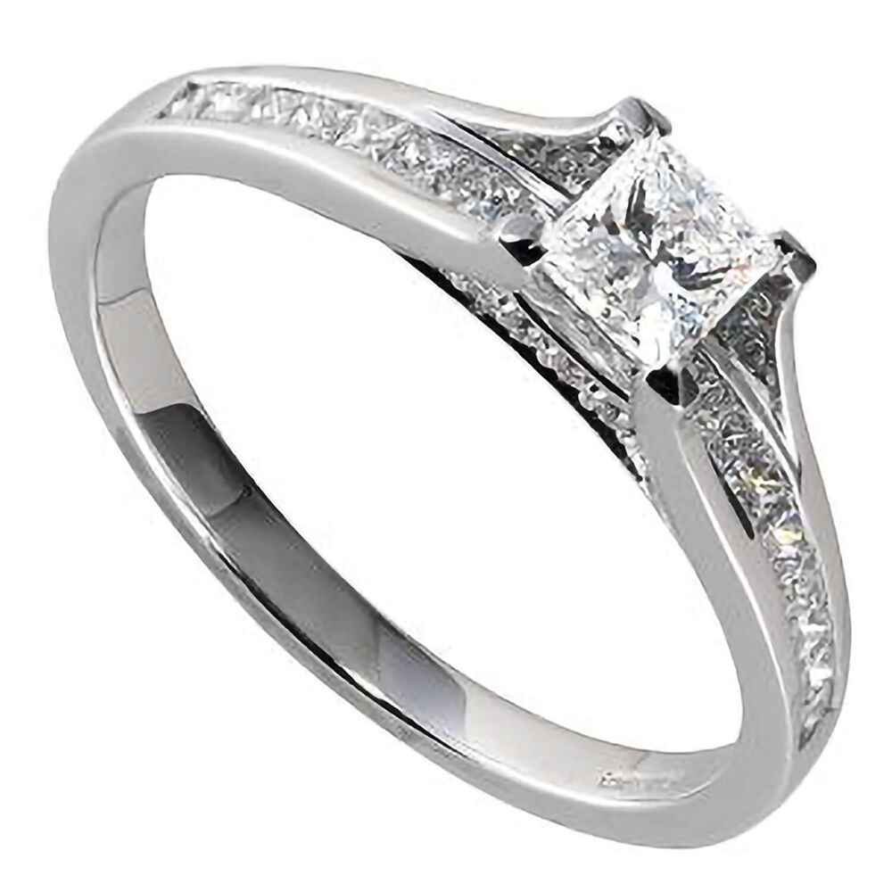 18ct white gold 0.70 carat diamond ring image number 0