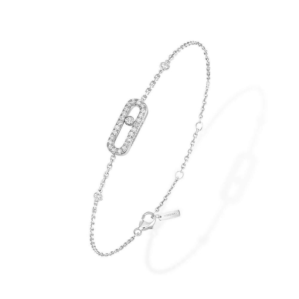 Messika Move Uno 18ct White Gold 0.20ct Pave Diamond Bracelet