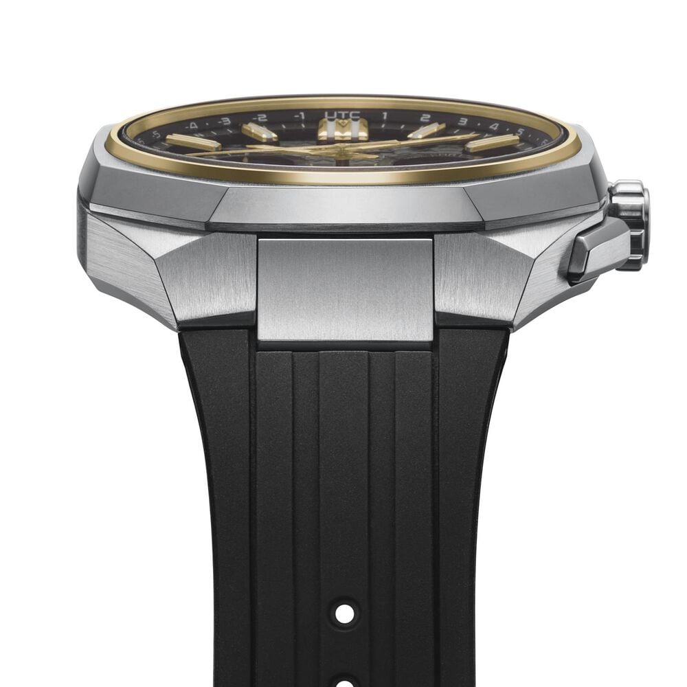 Seiko Astron 'Tesselate' 5X63 Celestial Gold Dial Silicone Strap Watch