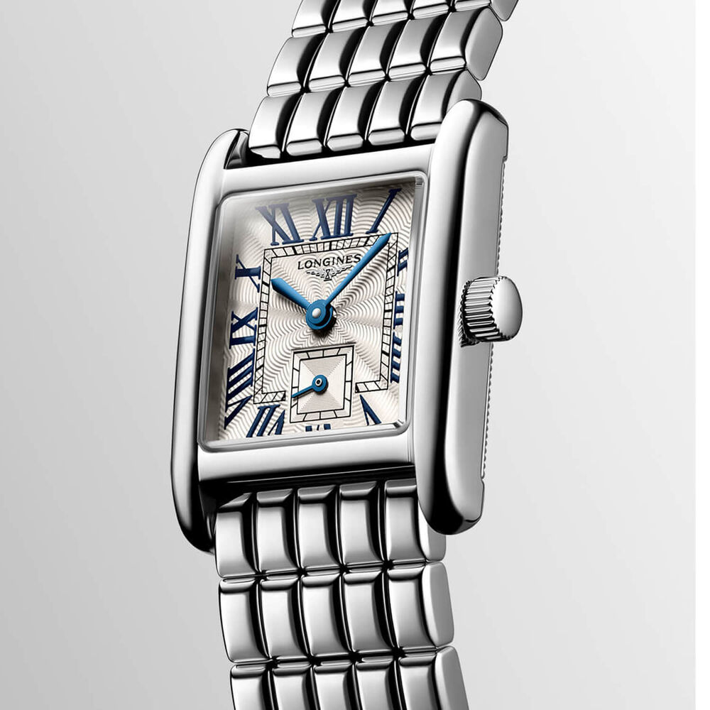 Longines MiniDolcevita 2023 29 X 21.50mm Silver "flinqué" Dial Steel Bracelet Watch image number 4
