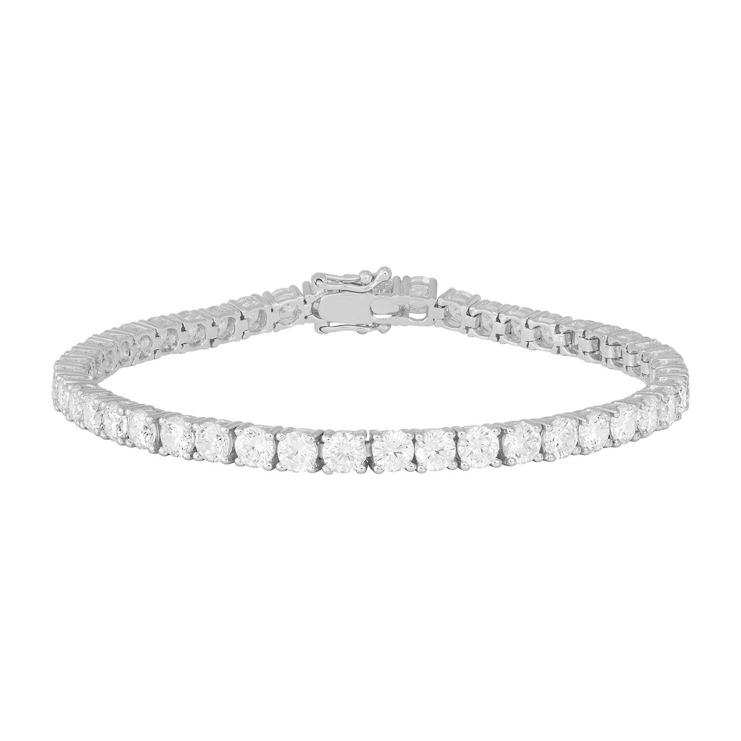 Silver and cubic zirconia tennis bracelet