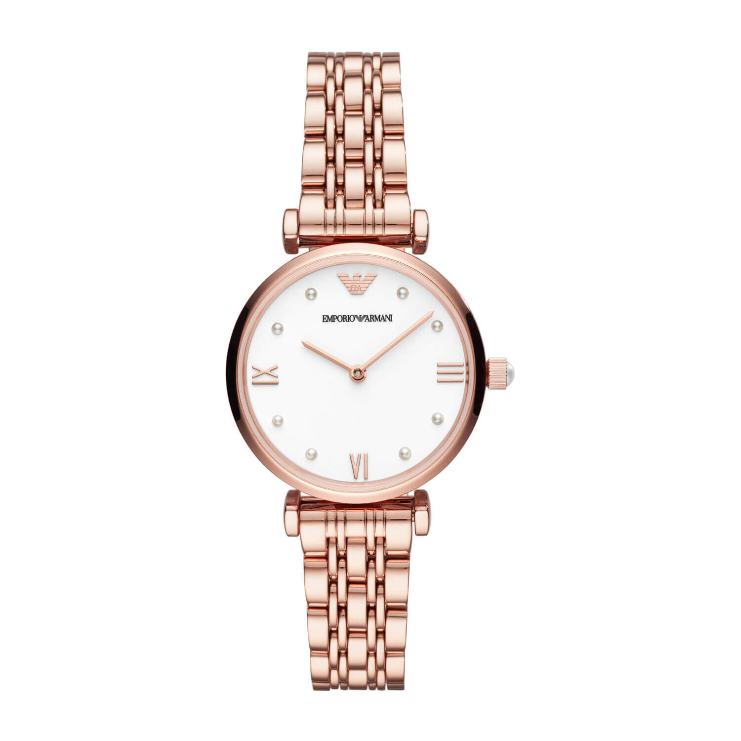 Emporio armani rose gold watch hotsell ladies