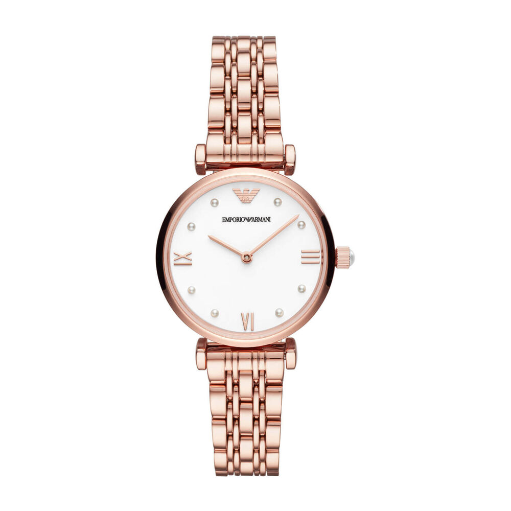 Emporio Armani Rose Gold Plated 32mm Ladies Watch image number 0