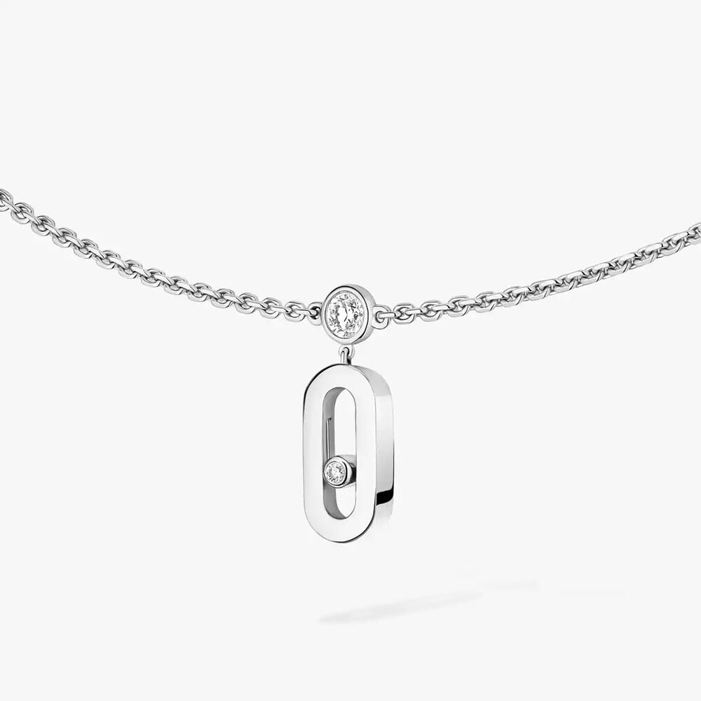 Messika Move Uno White Gold 0.20ct Diamond Drop Pendant Choker Necklace