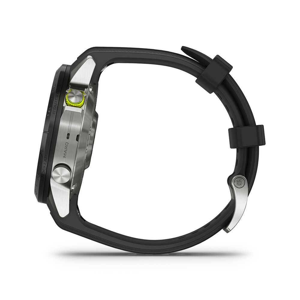 Garmin MARQ&reg; Athlete (Gen 2) 46mm Titanium Case Black Bezel Rubber Strap Watch