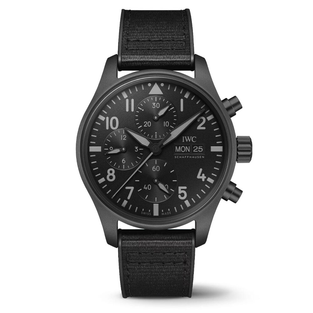 IWC Schaffhausen Pilot's Chronograph Top Gun Ceratanium® 41mm Dial Rubber Strap Watch image number 0