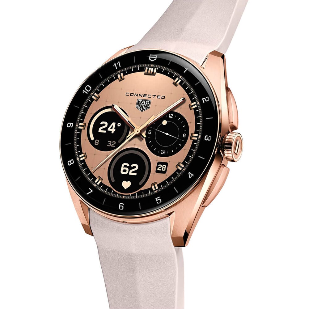 TAG Heuer Connected Calibre E5 Golden Bright Edition 40mm Dial Beige Rubber Strap Watch image number 1