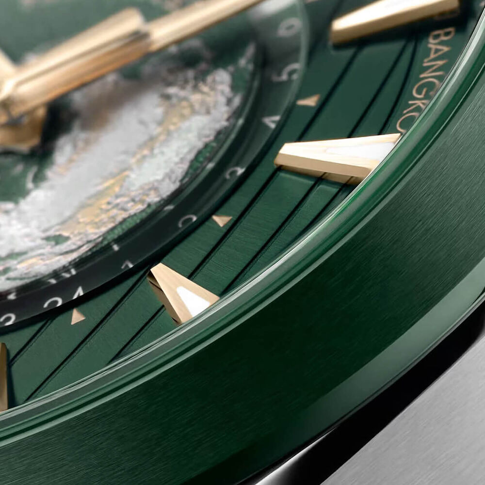 Omega Aqua Terra 150M  Master Chronomaster GMT Worldtimer 43mm Green Dial Bracelet Watch image number 3