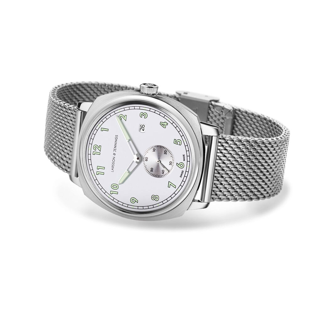Larsson & Jennings Meridian White Dial Steel Bracelet Men's Watch image number 3