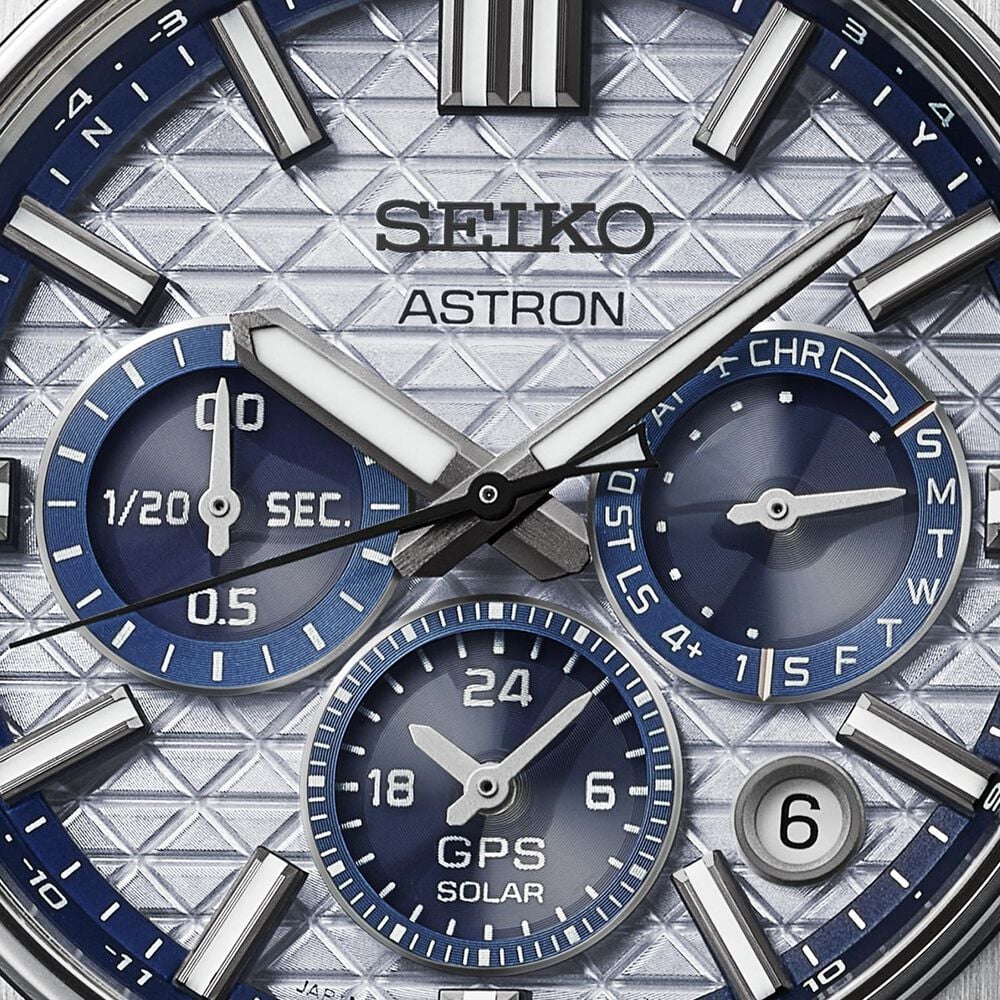 Seiko 145th Anniversary Astron GPS Solar 5X63 White-Silver Dial Titanium Bracelet Watch