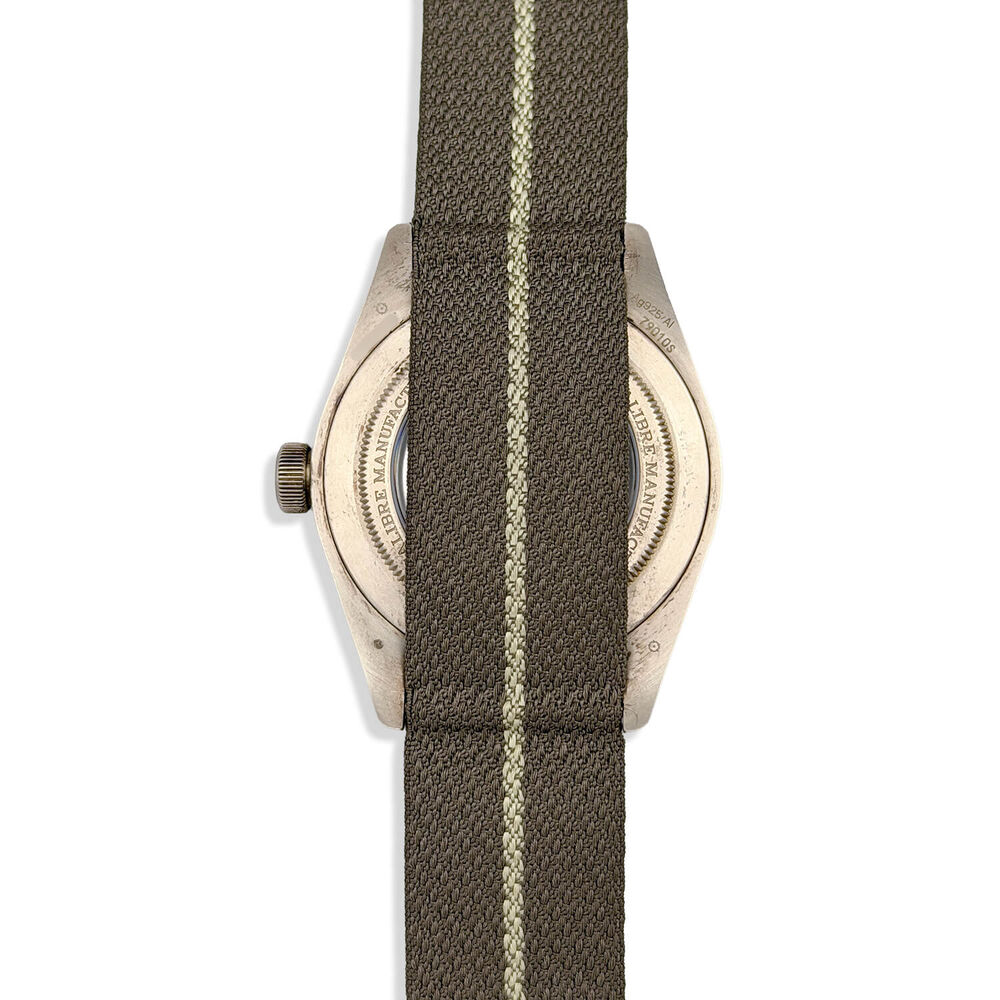 Pre-Owned TUDOR Black Bay 58 39mm Grey Dial Silver Case Brown Fabric Strap Watch image number 3