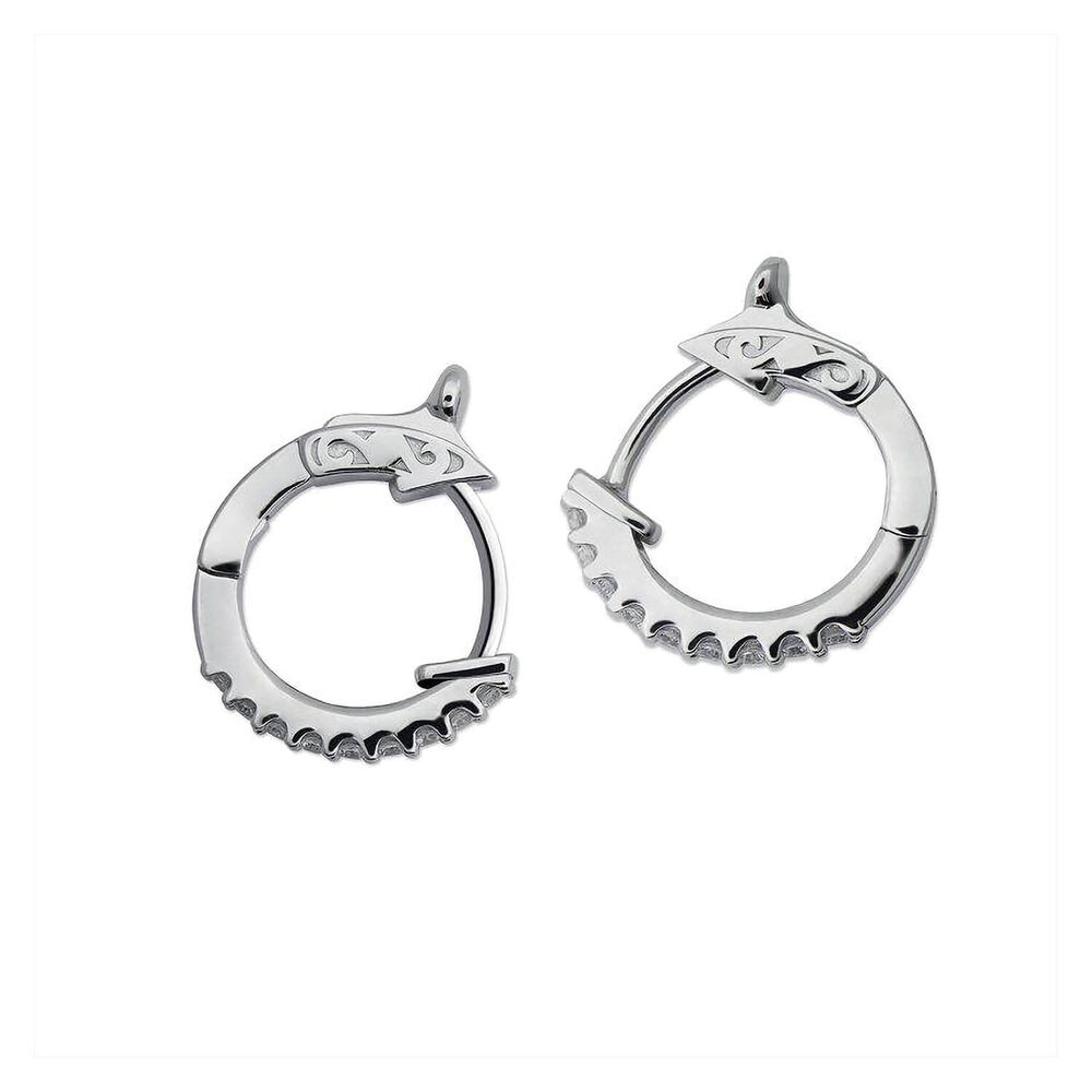 CARAT* London Sterling Silver Crystal Hoop Earrings