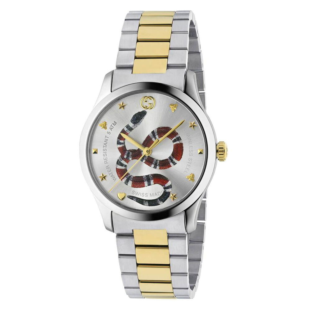 Gucci G-Timeless Snake Two Tone Steel 38mm Unisex Watch image number 0