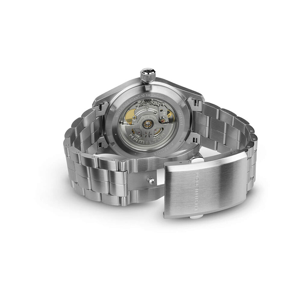 Hamilton Khaki Field 38mm Green Dial Stainless Steel Bracelet Watch image number 2