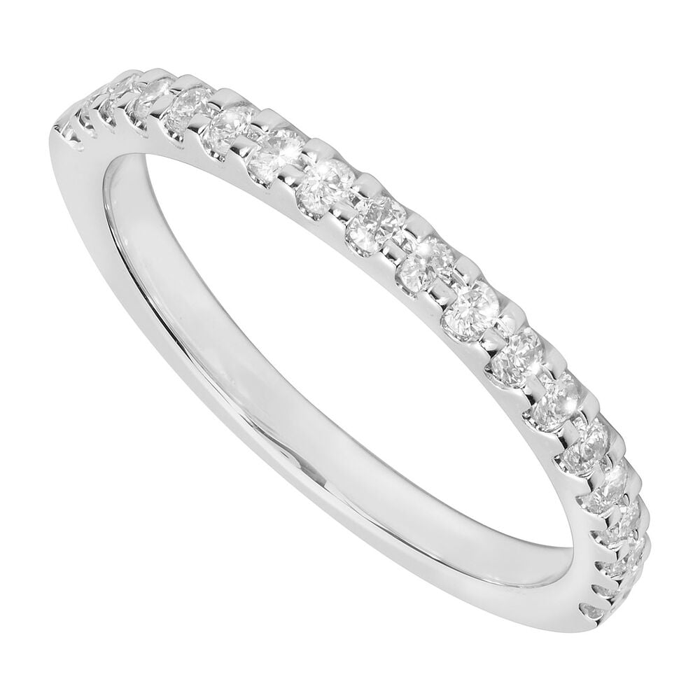 Ladies' platinum 0.25 carat diamond claw-set wedding ring image number 0