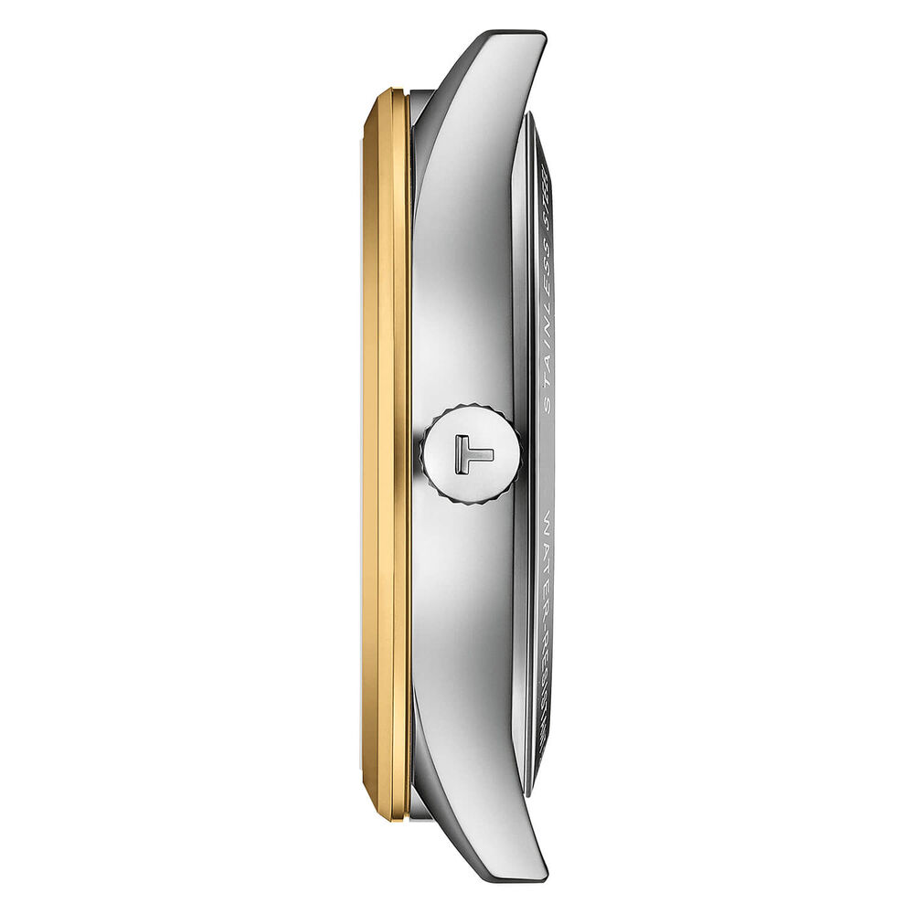 Tissot Classic Dream 40mm Silver Dial Yellow Gold PVD Steel Bracelet Watch image number 3