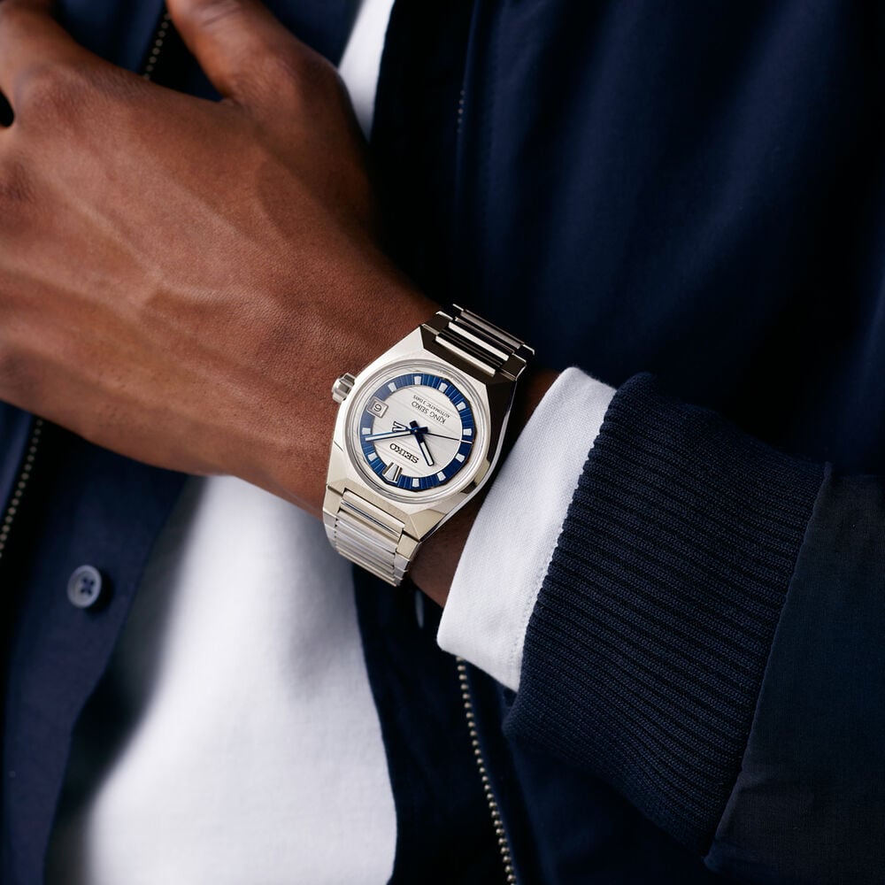 Seiko 145th Anniversary King Seiko Vanac Limited Edition White 41mm Dial Steel Bracelet Watch