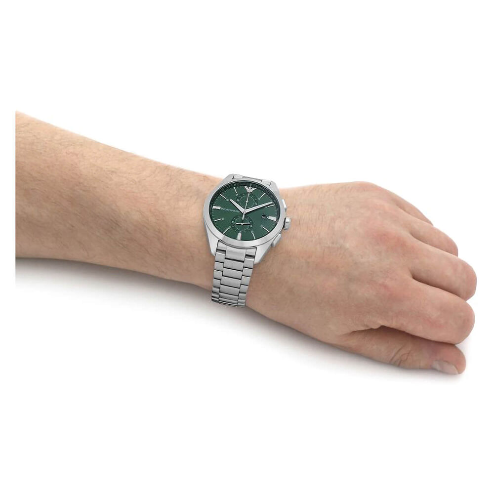 Armani Claudio 42.5mm Green Steel Case Chronograph Watch image number 5