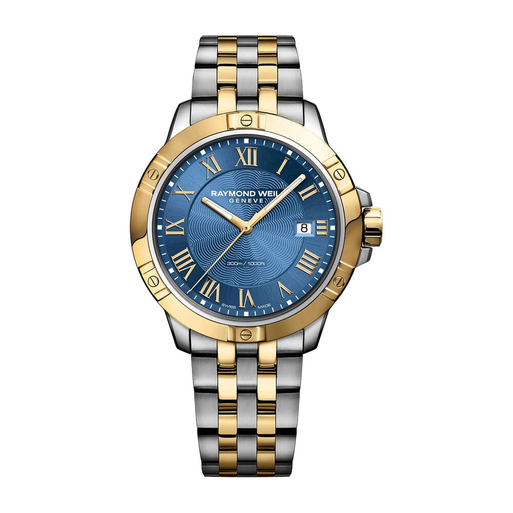 Raymond Weil Tango Quartz 41mm Blue Dial and Gold-Tone Men's Watch