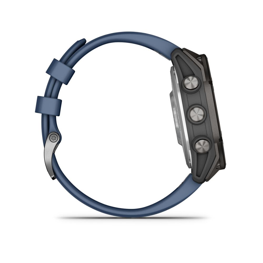 Garmin quatix 8 Pro AMOLED 47mm Marine GPS Blue Silicone Strap Watch image number 6