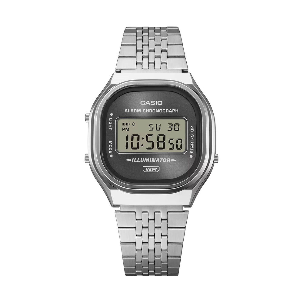 Casio Vintage 39x36.8mm Grey Dial Steel Bracelet Watch