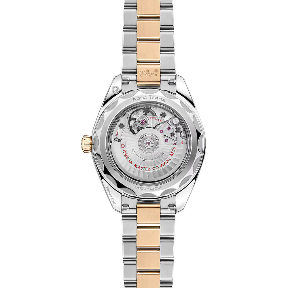 OMEGA Aqua Terra 150M 30mm Mother of Pearl Dial Diamonds Moonshine™ Gold & Steel Bracelet Watch