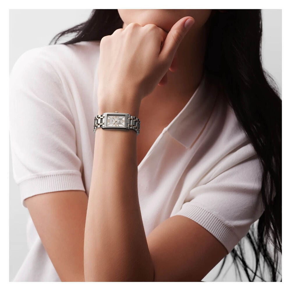 Longines Elegance DolceVita 20.80x32mm Beige Dial Rose Gold Detail Bracelet Watch image number 2