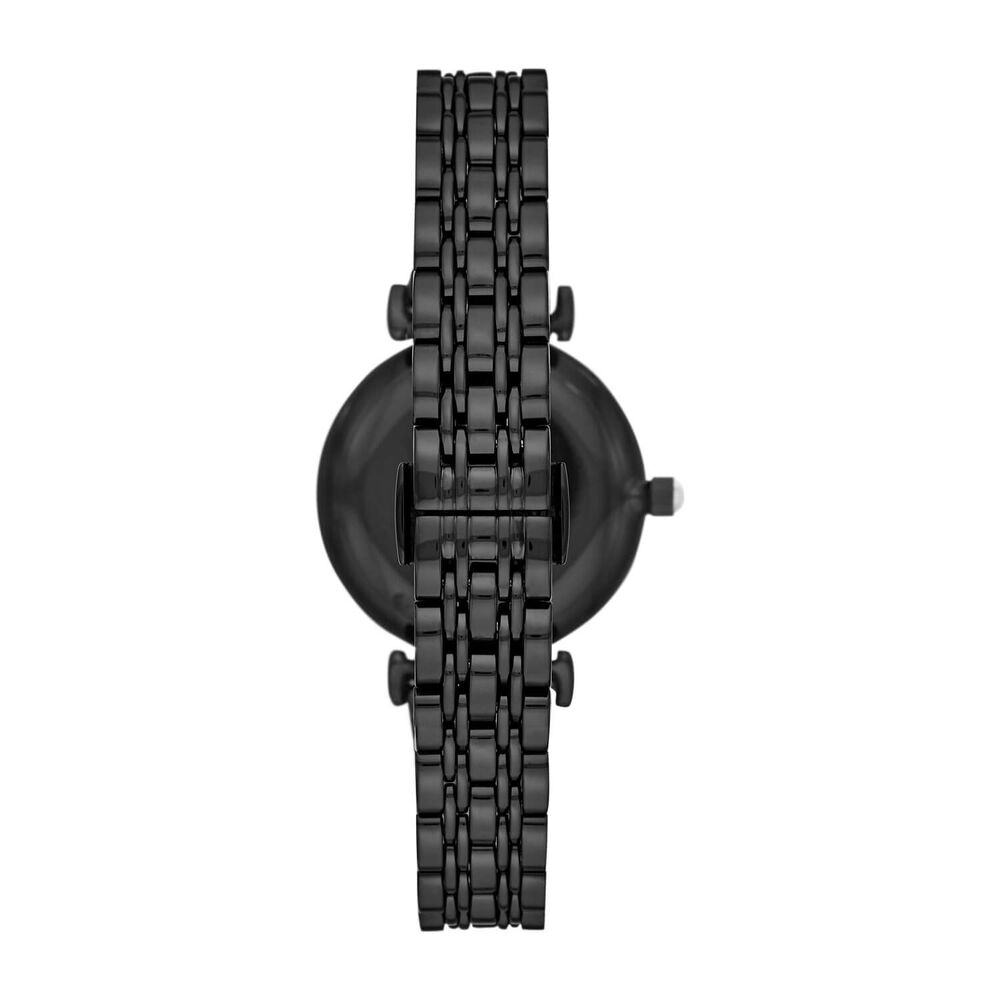 Emporio Armani Gianni T-Bar Black Steel Ladies Bracelet Watch