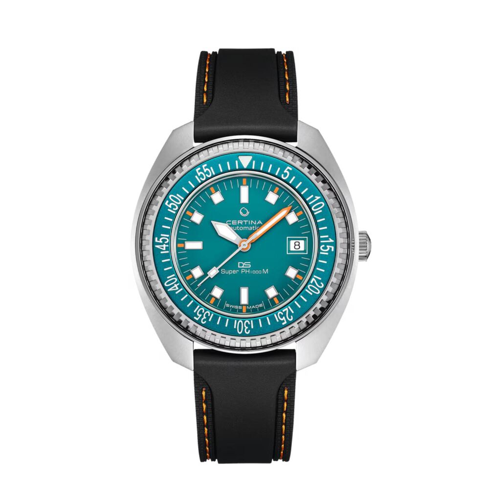 Certina DS Super PH1000M STC 43.5mm Blue Dial Black Rubber Strap Watch
