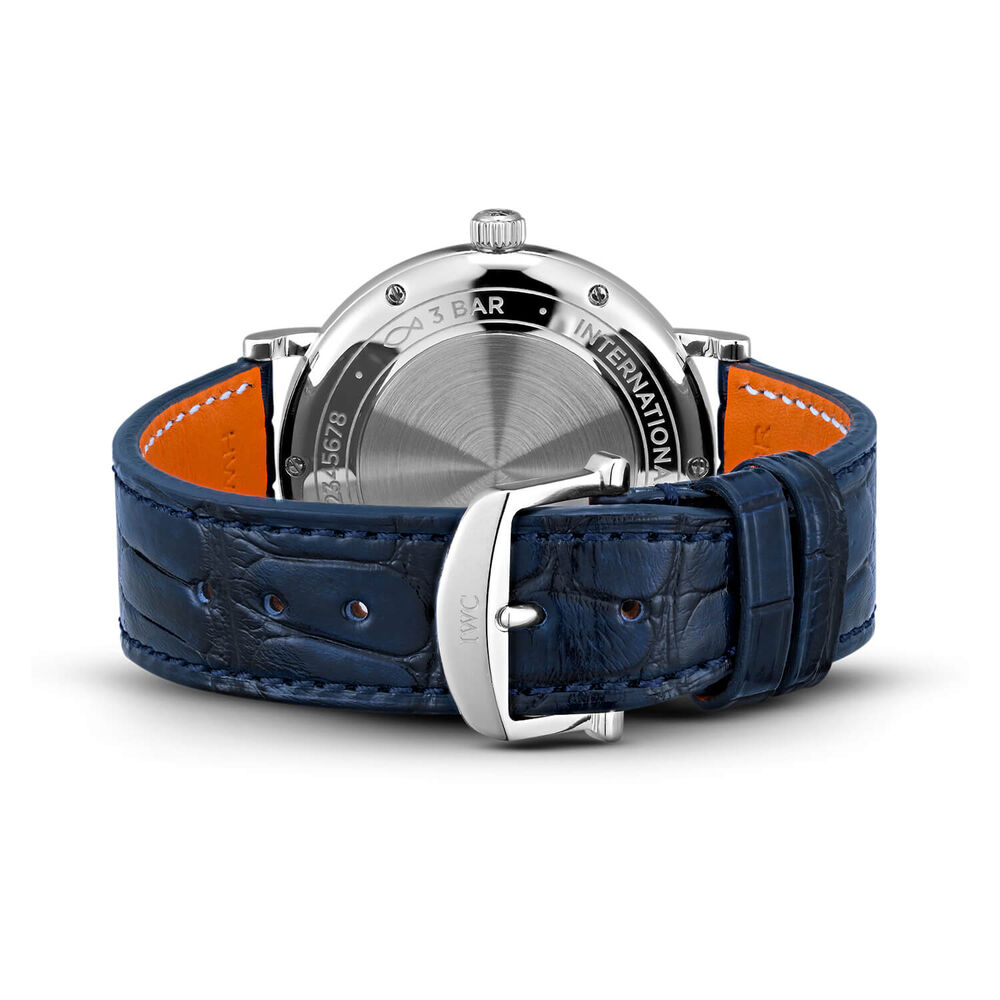 IWC Schaffhausen Portofino Automatic 37 Blue Dial Strap Watch image number 5