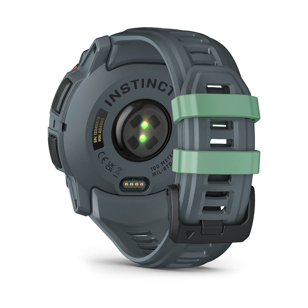 Garmin Instinct 3 AMOLED 50mm Neotropic Bezel Twilight Silicon Strap Watch image number 8