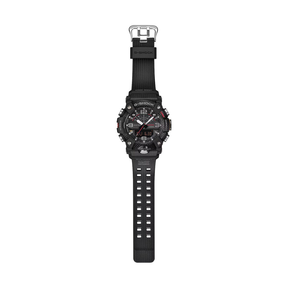 G-SHOCK Master of G Mudmaster 55.4mm Carbon Fibre Bezel & Black Resin Strap Watch