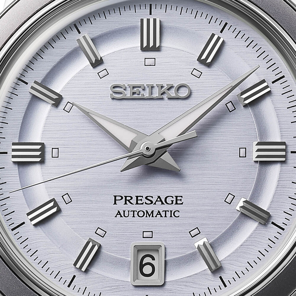 Seiko Presage Style 60s 'Silvery Violet' 39.5mm Dial Steel Bracelet Watch