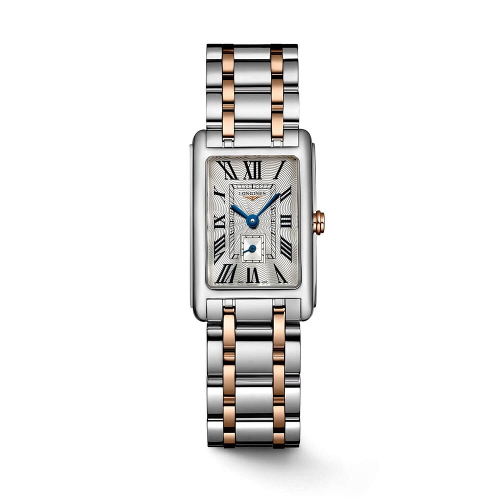 Longines DolceVita 20.80x32mm Silver Dial Steel & Rose Gold Bracelet Watch image number 0