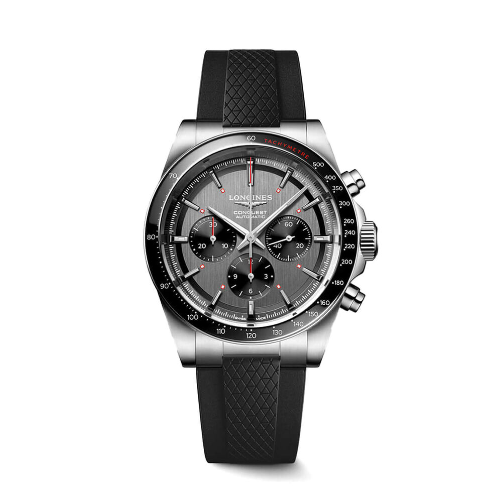 Longines Conquest Chrono Ski Edition 42mm Anthracite Dial Steel Bracelet Watch image number 5