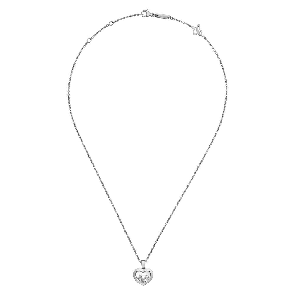 Chopard Happy Diamonds Icons Heart 18ct White Gold 0.15ct Diamond Necklace image number 2